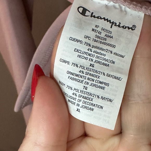 Champion Womens Pink Mock Neck Zipper Sweatshirt Size XL - Picture 4 of 9